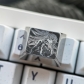 1.25U R1 Titanium Alloy Artisan Keycaps Precision Pointillism for Mechanical Keyboard -Anya